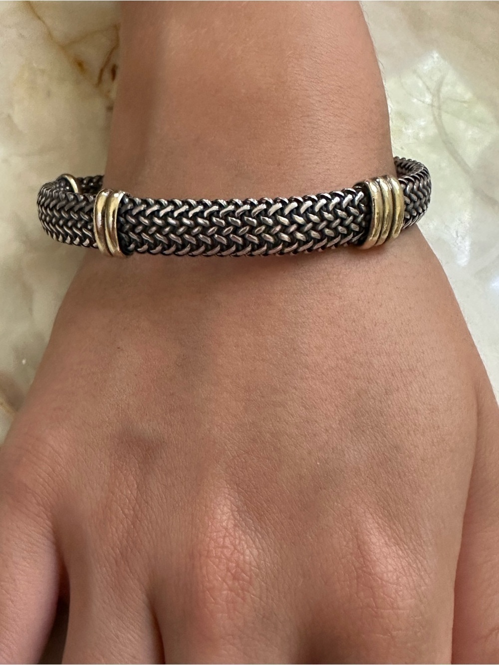 925 sterling silver 18k Yellow Gold made in Italy Bracelet